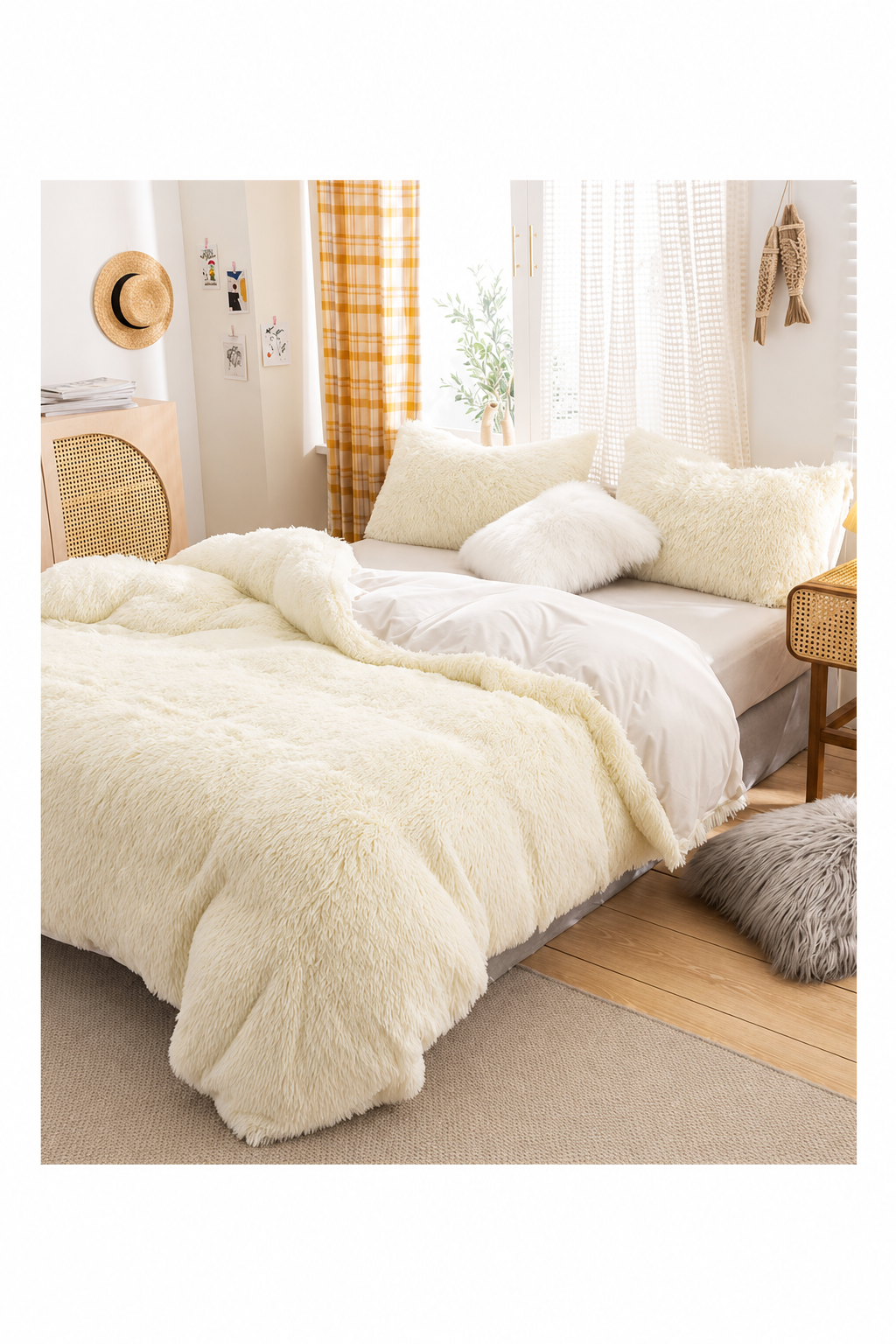 Faux Fur Comforter - /queen