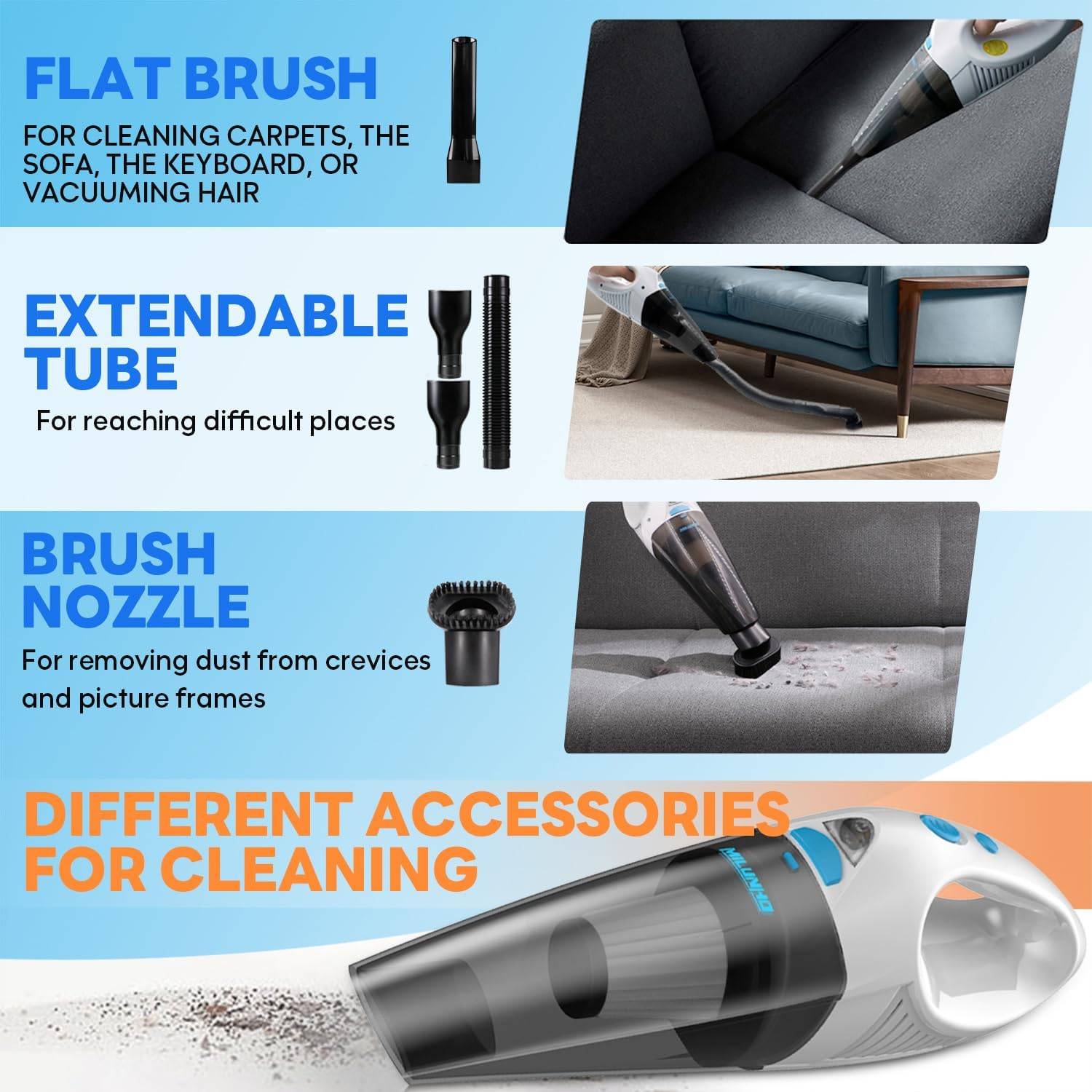 Car Vacuum | Hand Held Mini Vacuum | Handheld Portable Cleaner: image 11