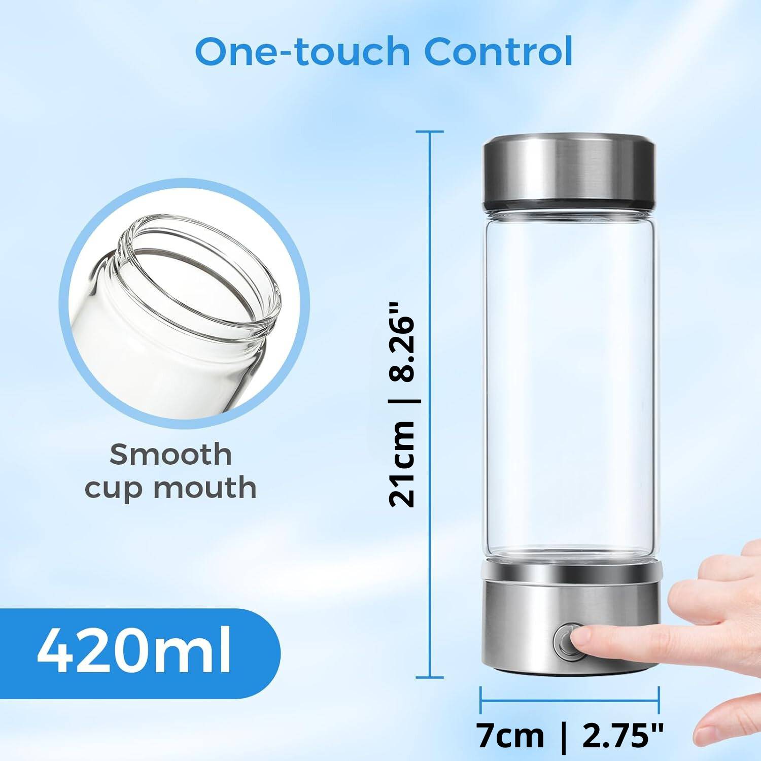 Hydrogen Water Bottle | Portable Hydrogen Water Machine | H2 Water Bottle: image 2