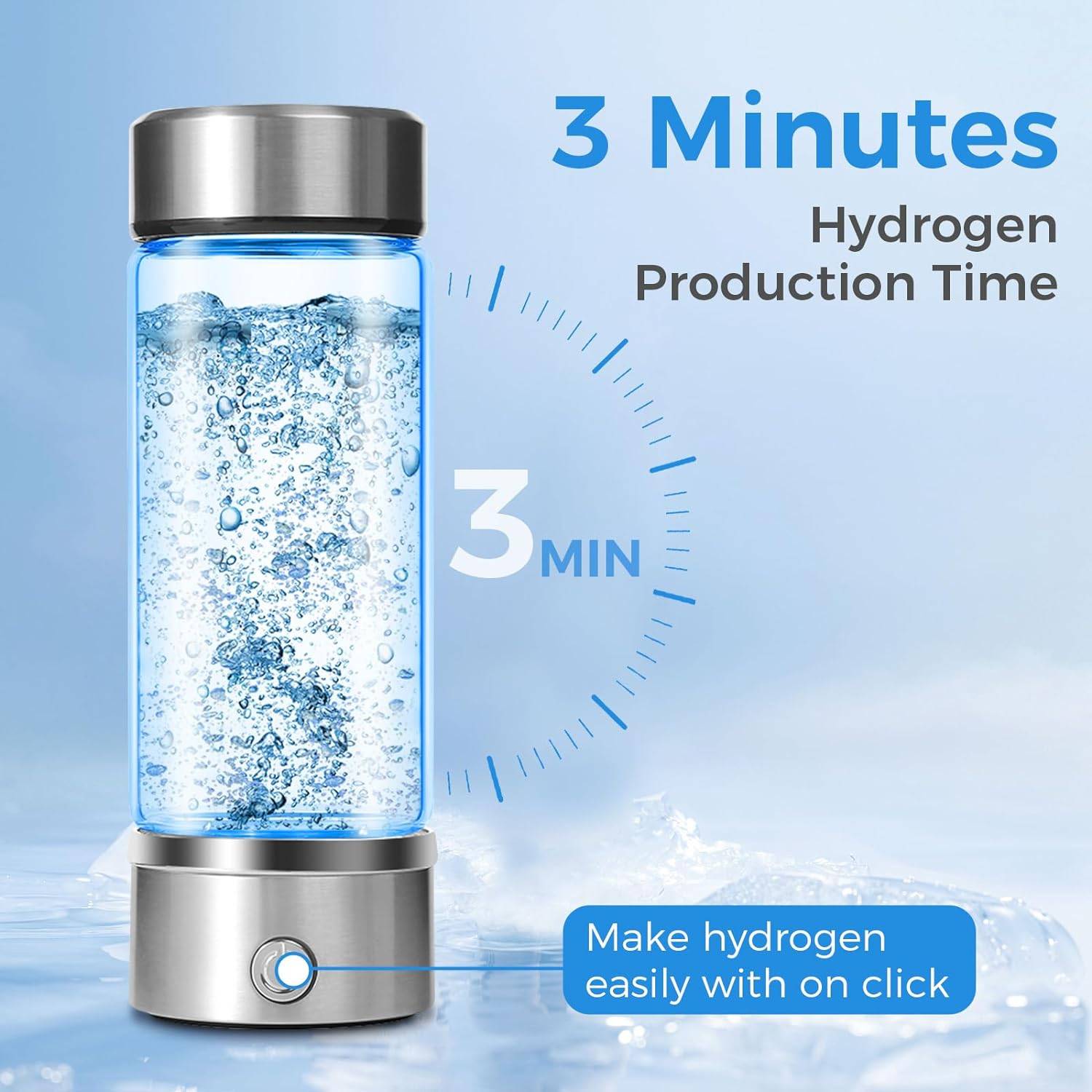 Hydrogen Water Bottle | Portable Hydrogen Water Machine | H2 Water Bottle: image 3