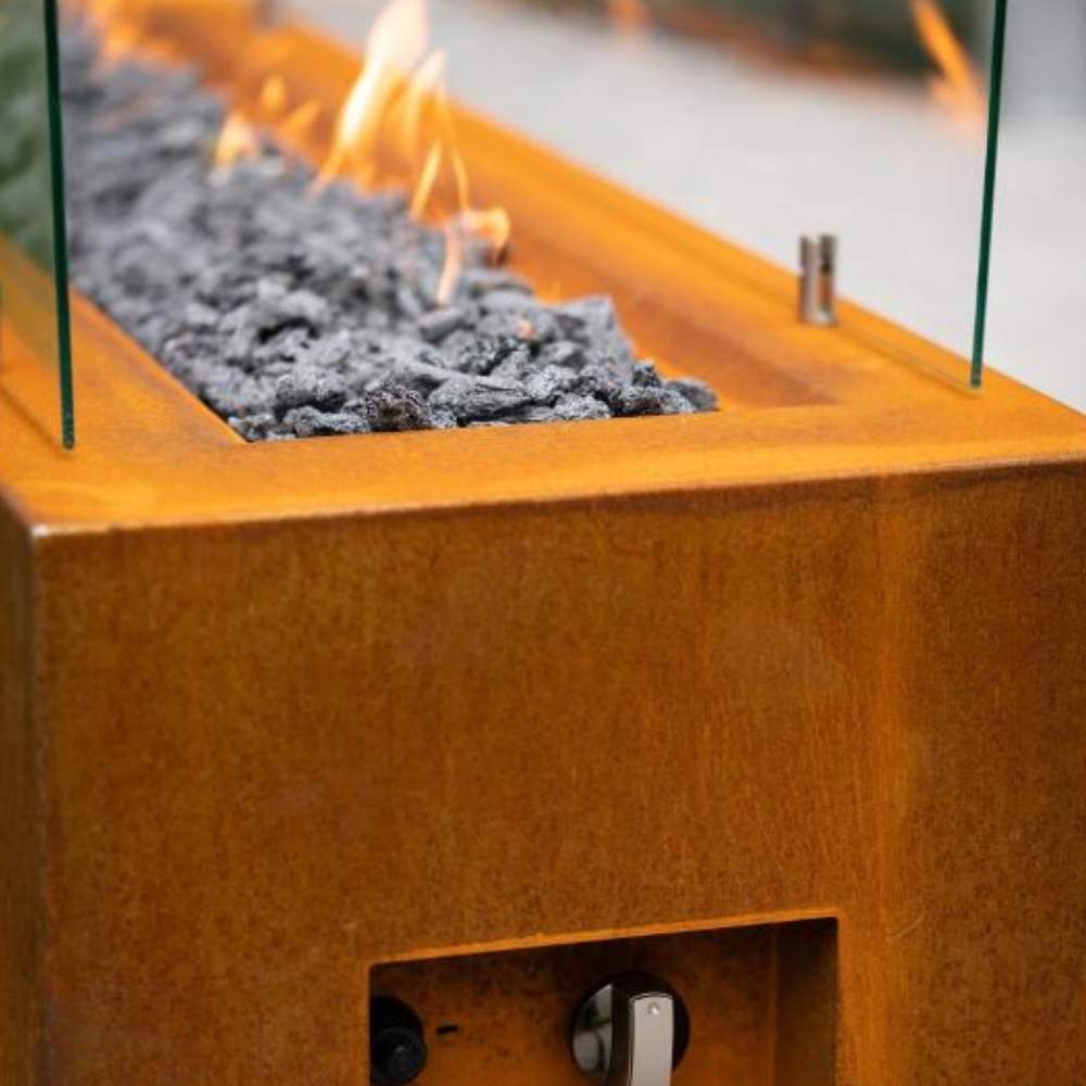 Weathered Steel Gas Fire Pit | Weathering Steel Portable Gas Firepit: image 11