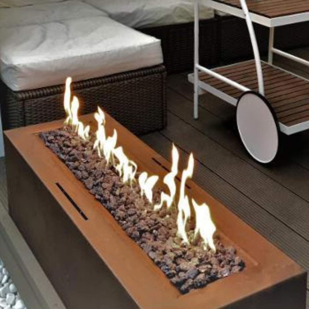 Weathered Steel Gas Fire Pit | Weathering Steel Portable Gas Firepit: image 14