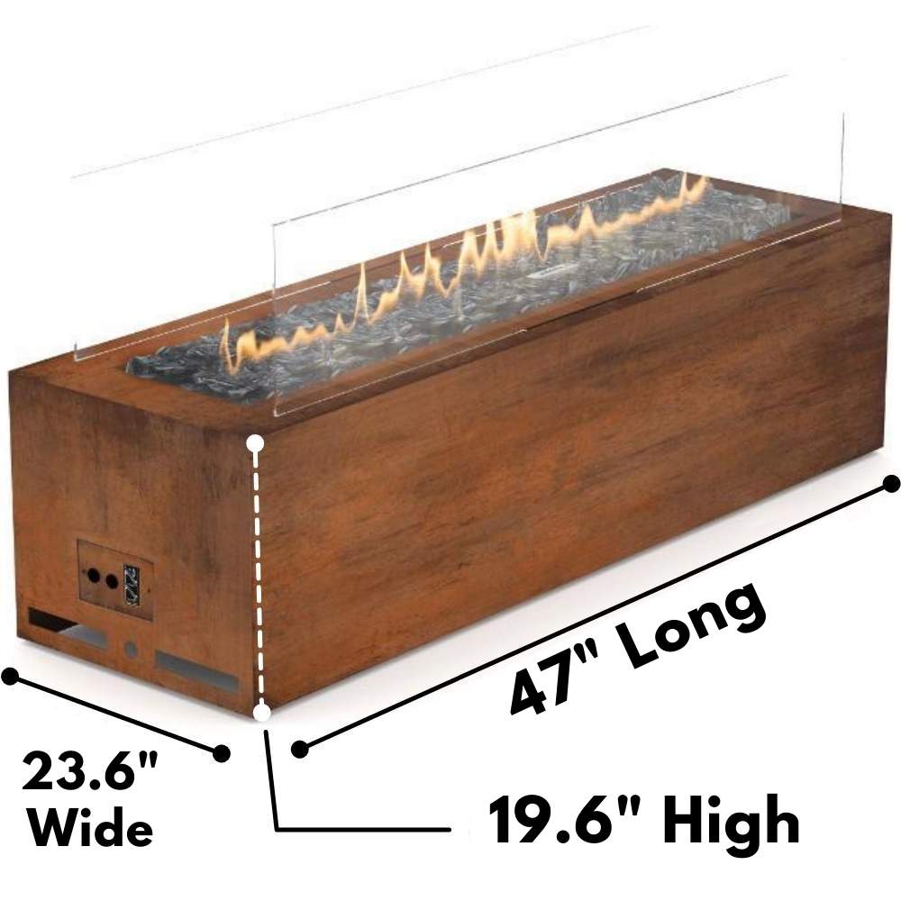 Weathered Steel Gas Fire Pit | Weathering Steel Portable Gas Firepit: image 19