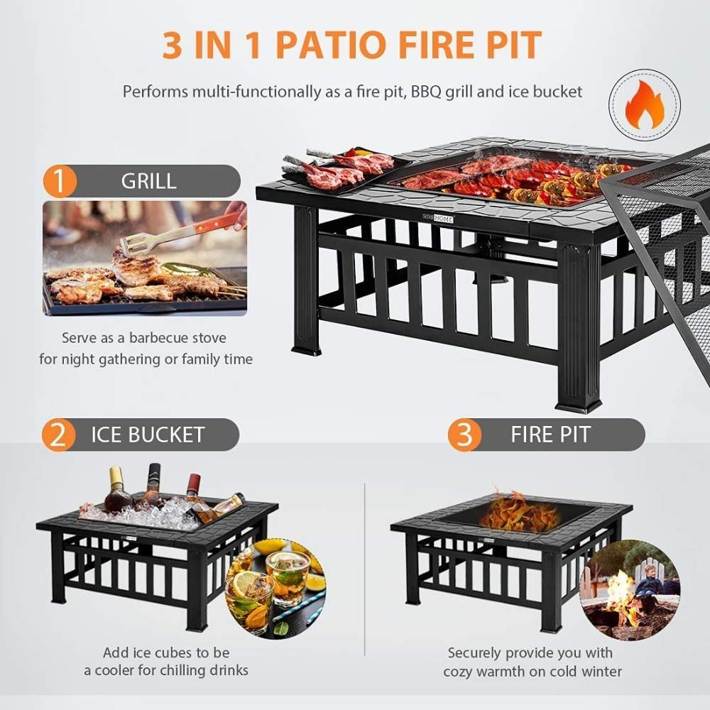 Wood Burning Firepit | Outdoor Fire Pit: image 6