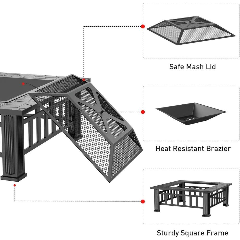 Wood Burning Firepit | Outdoor Fire Pit: image 8
