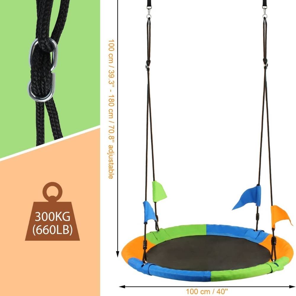 Saucer Tree Swing | Hanging Swinging Disc | Round Mat Swing: image 11