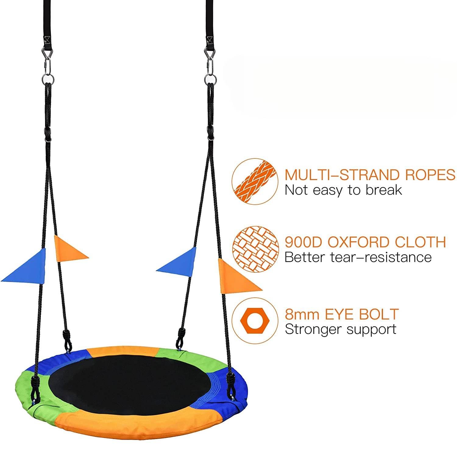Saucer Tree Swing | Hanging Swinging Disc | Round Mat Swing: image 18