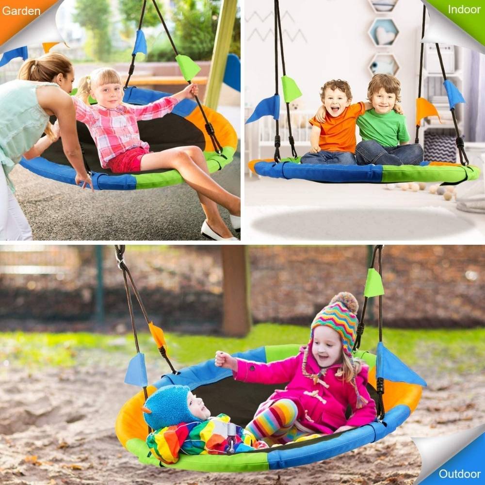 Saucer Tree Swing | Hanging Swinging Disc | Round Mat Swing: image 21