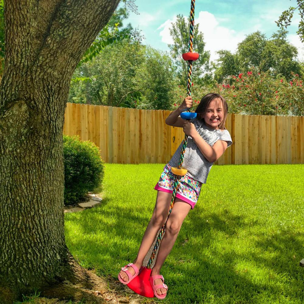 Single Disc Seat & Climbing Rope | Jungle Gym Tree Swing | Rope Swing: image 4