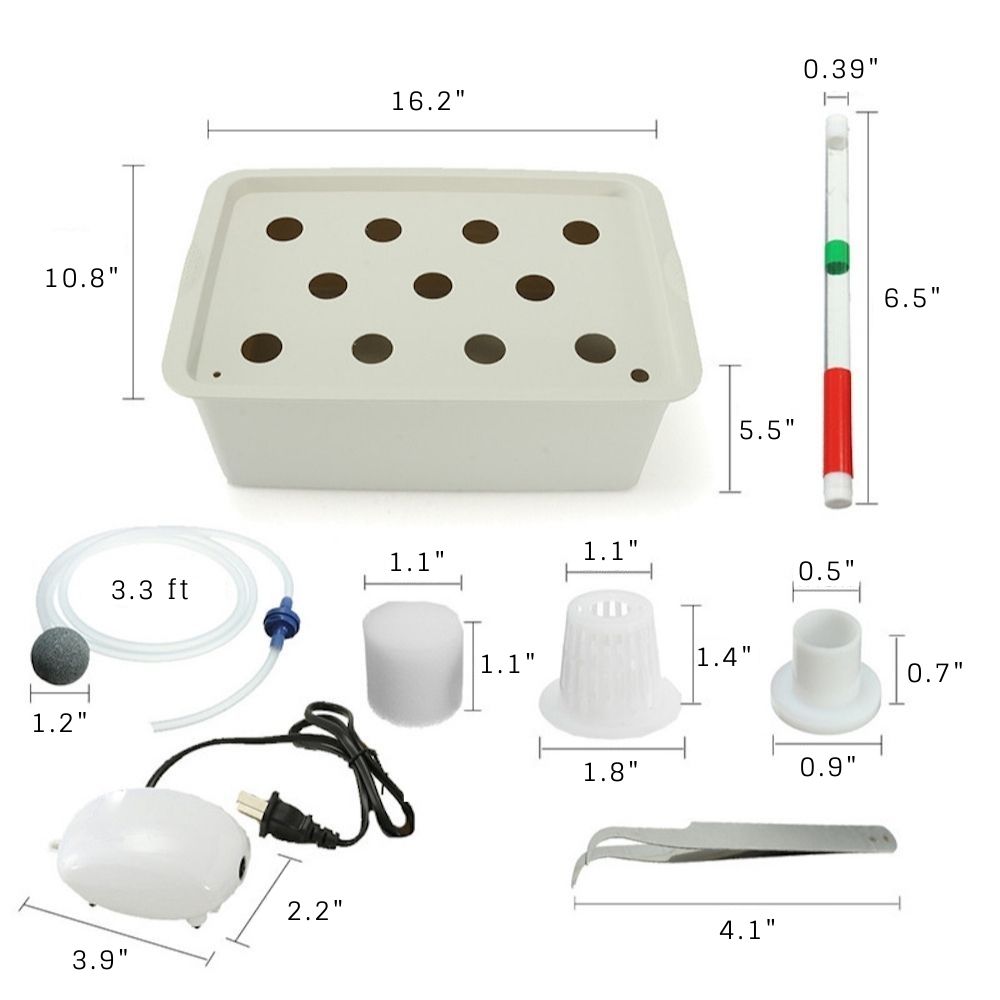 Deep Water Culture Kit | DWC Hydroponic System | Home Hydroponic DWC Kit