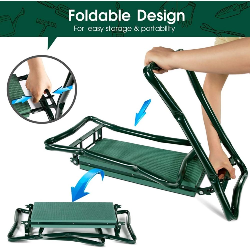 Gardening Kneeler | Garden Seat With Pouch: image 4