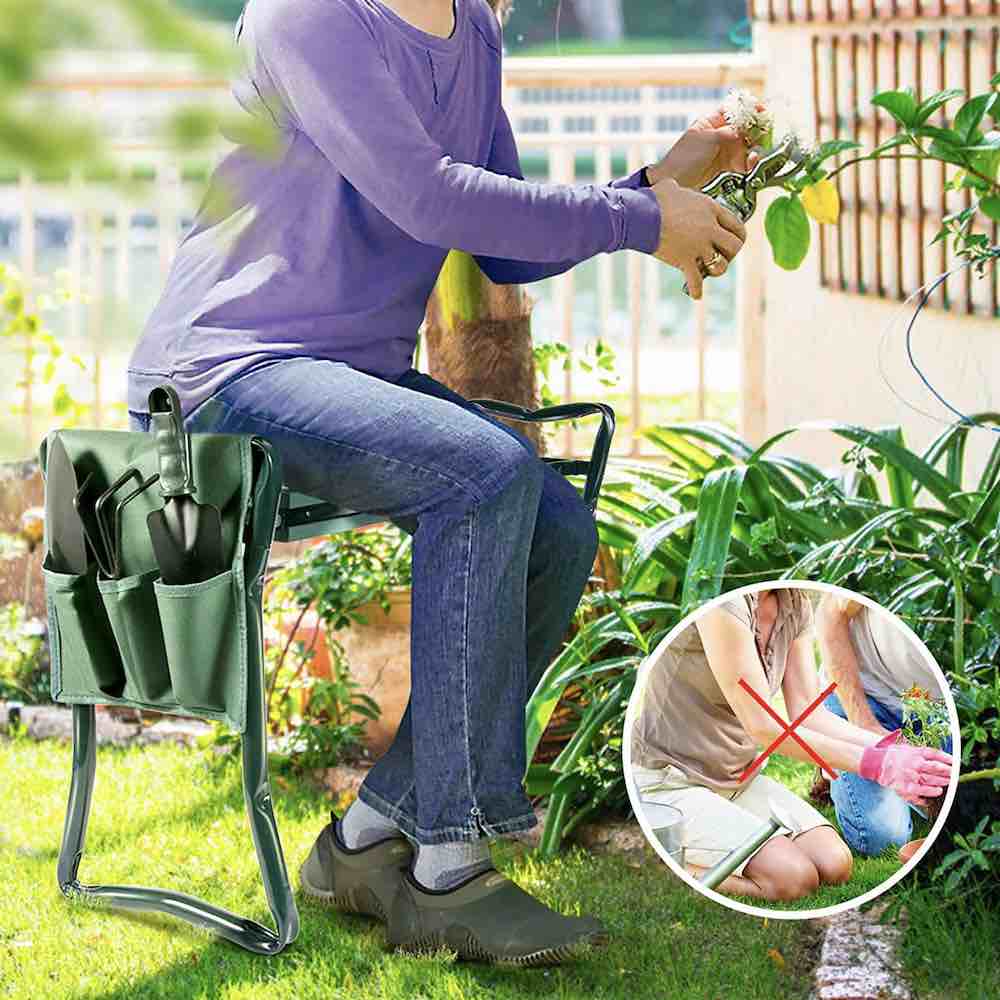 Gardening Kneeler | Garden Seat With Pouch: image 9