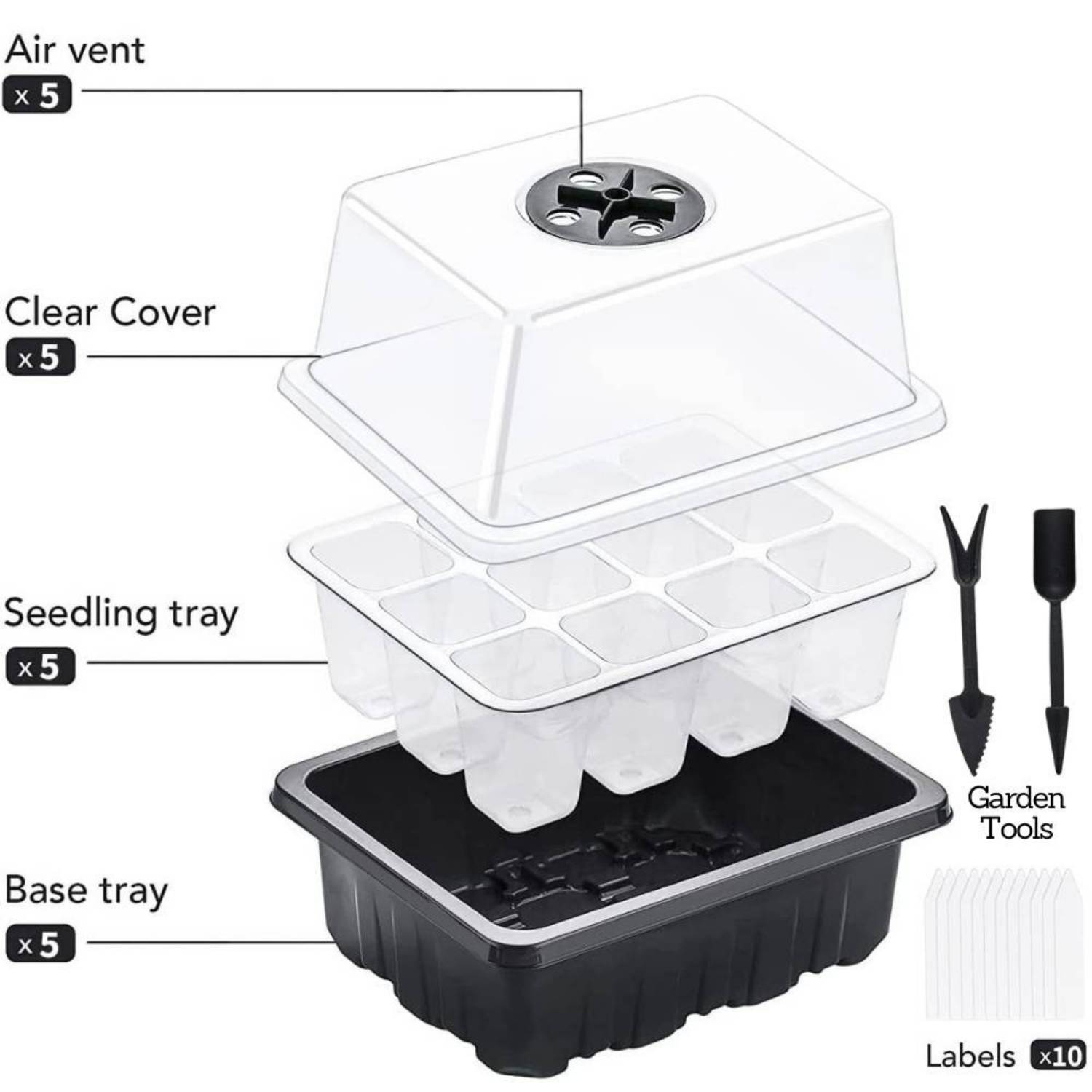 Starter Trays For Seeds | Plant Seedling Trays | Seedling Trays With Lids: image 3