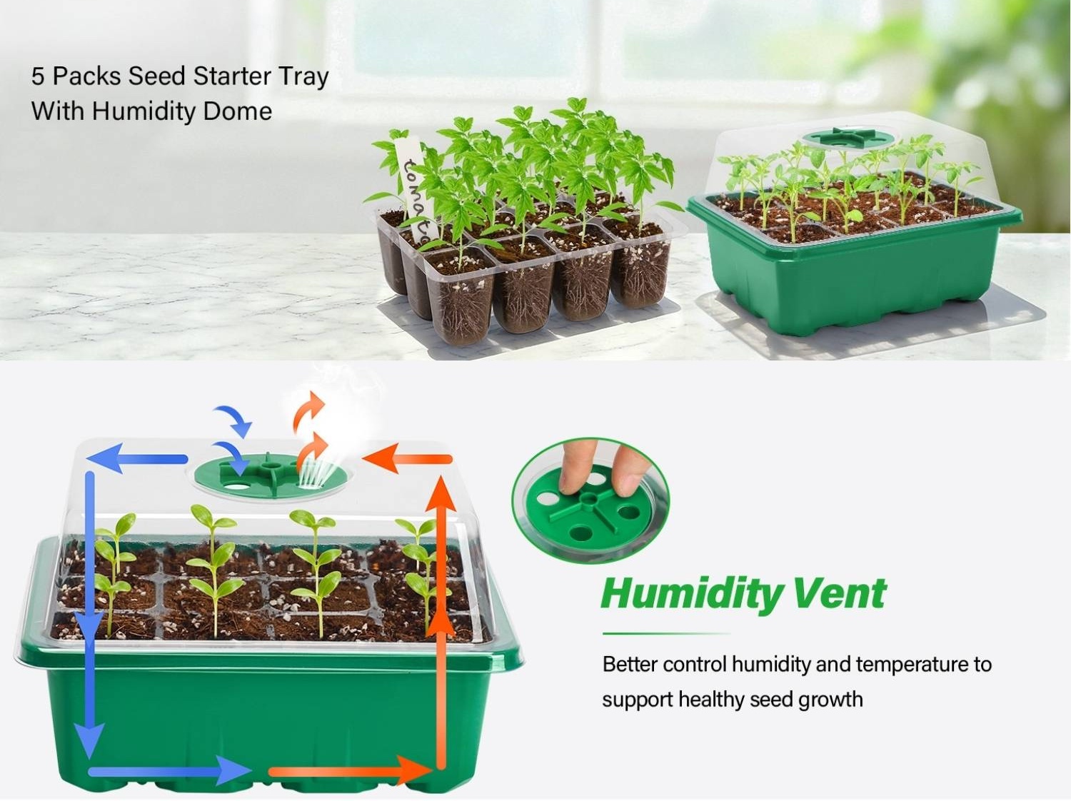 Starter Trays For Seeds | Plant Seedling Trays | Seedling Trays With Lids: image 24