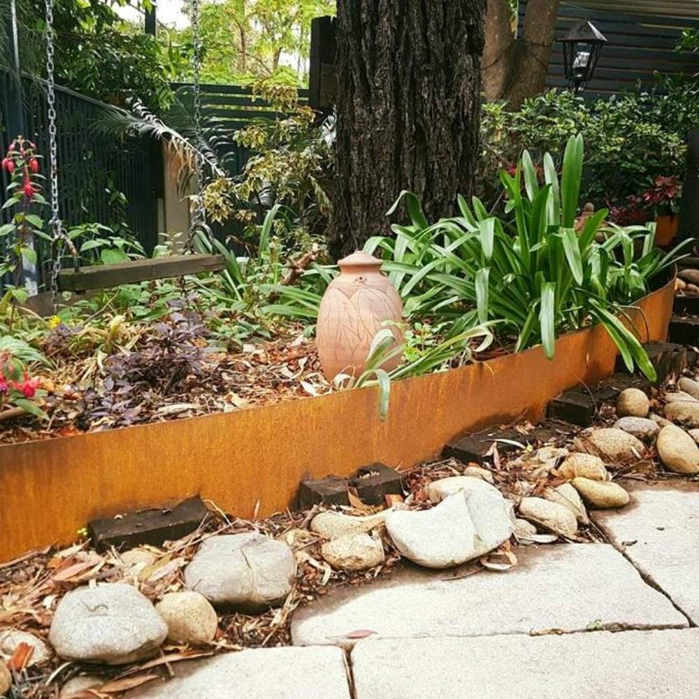 Corten Steel Garden Edge - 4" Face Height (per ft): image 5