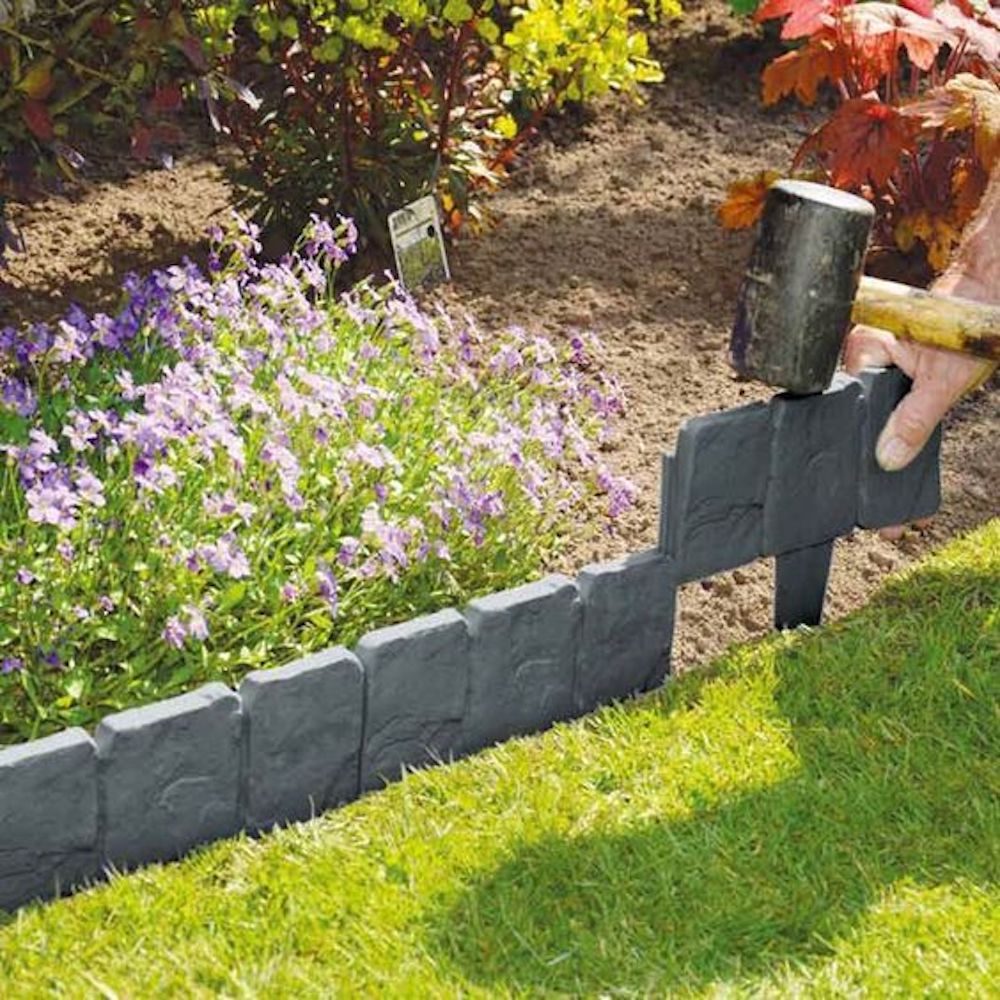 Garden Decorative Edging | Flower Bed Border Edge | Garden Bed Edging (per 9.4" section)