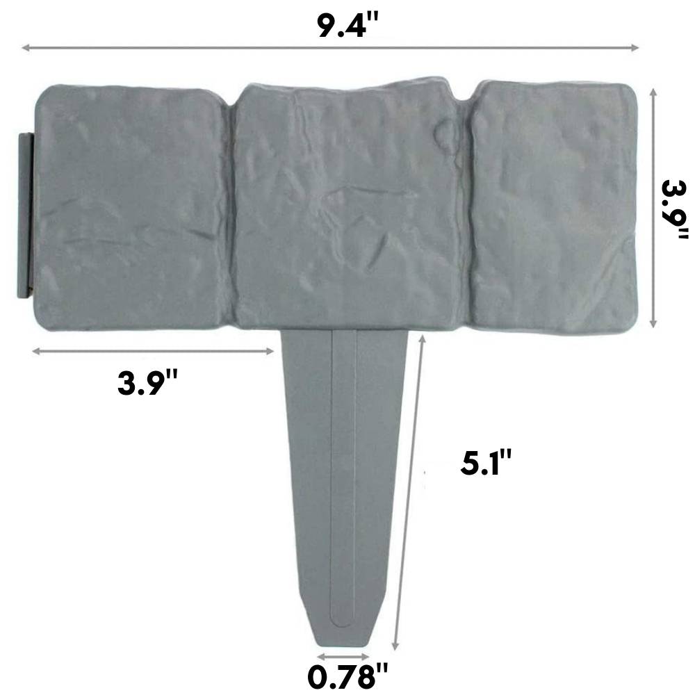 Garden Decorative Edging | Flower Bed Border Edge | Garden Bed Edging (per 9.4" section)