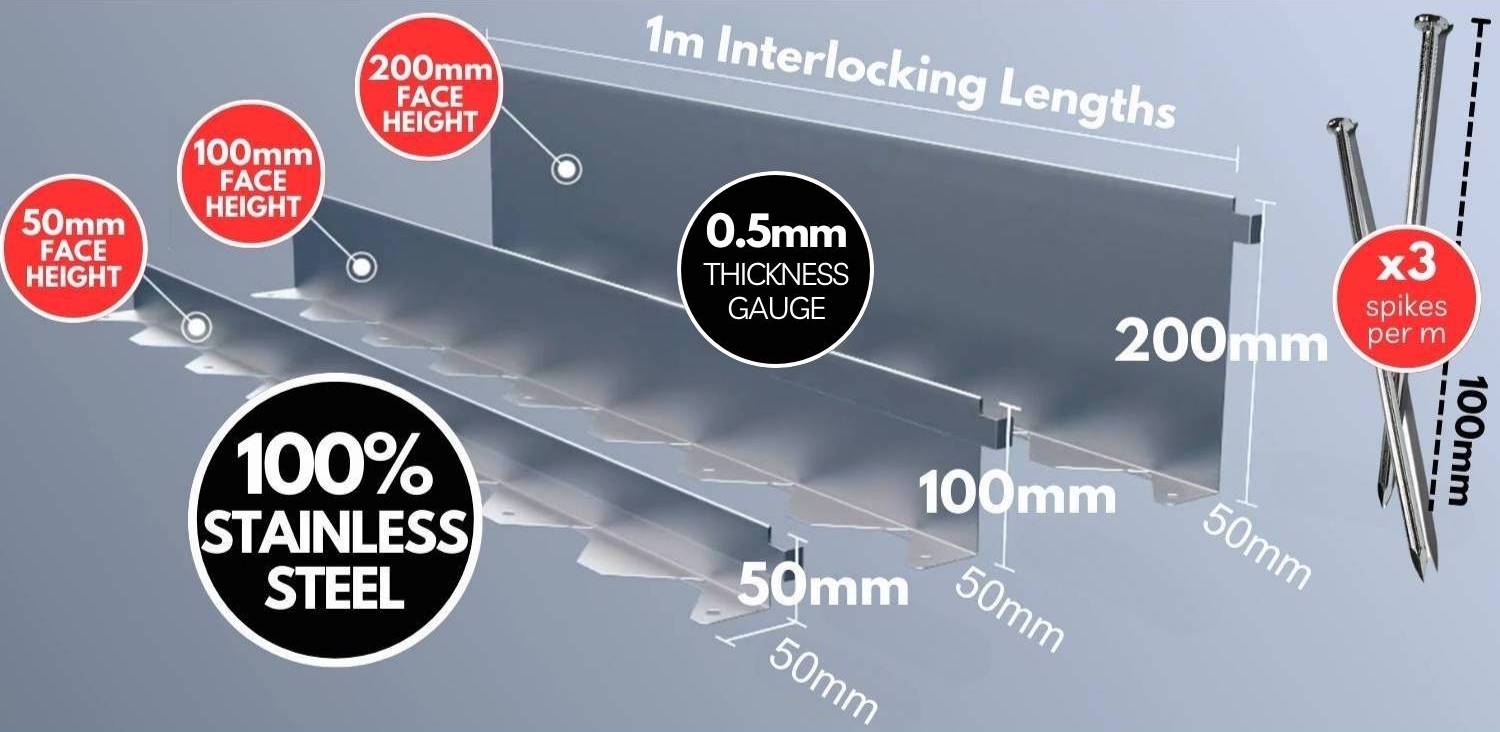 Stainless Steel Garden Edge - 2" Face Height (per ft): image 9