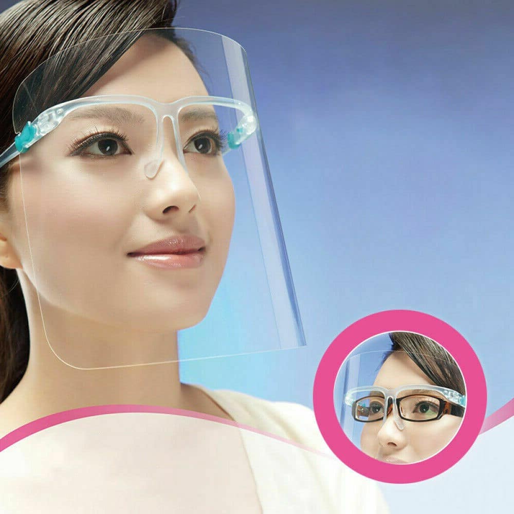 Safety Face Shields with Glasses - Single Mask: image 2
