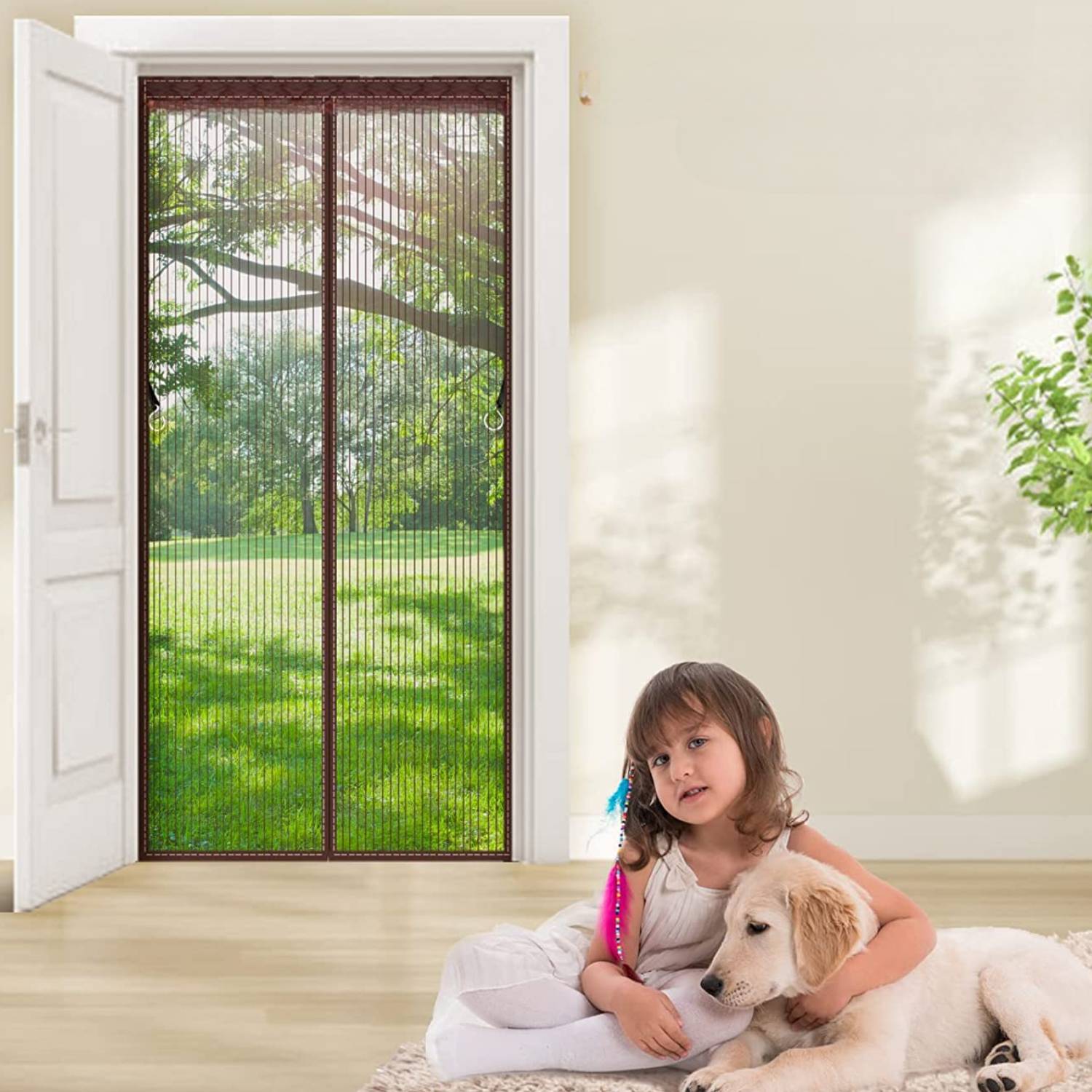 Brown Door Screen - 23-6-x-82-6: image 1