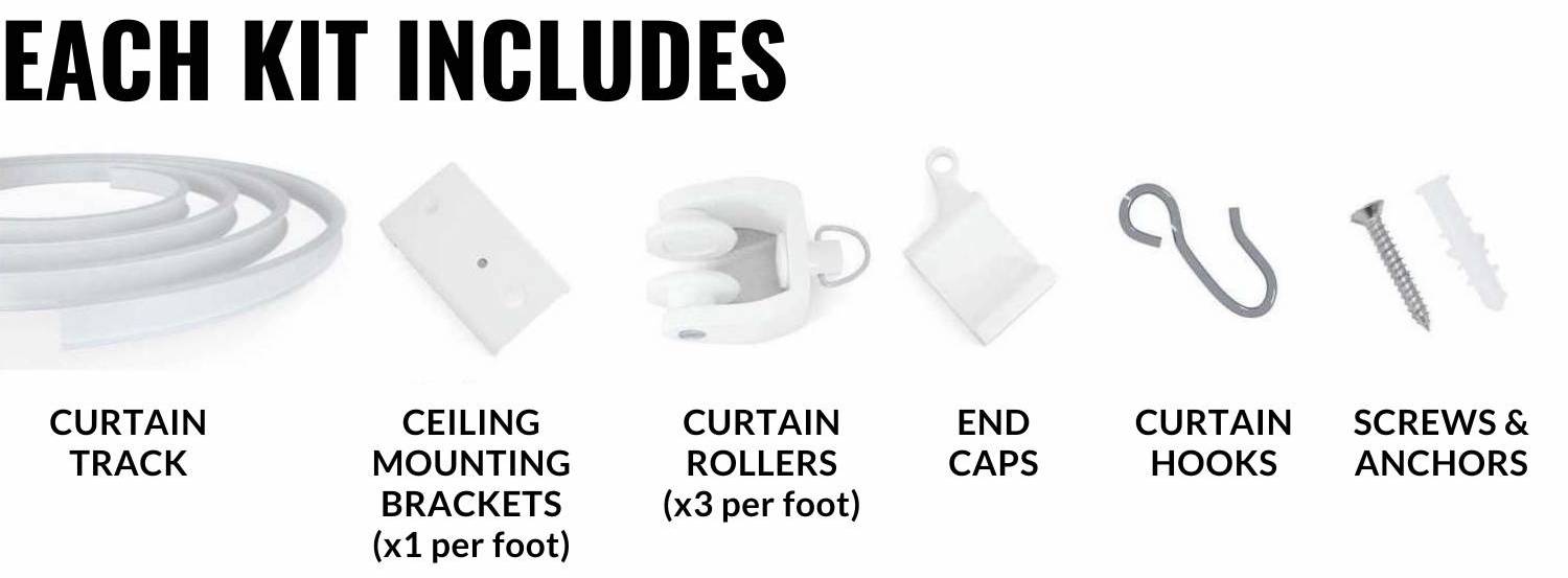 Ceiling Curtain Track | Flexible Curved Ceiling Track for Curtains | Curved Curtain Track (per ft): image 2