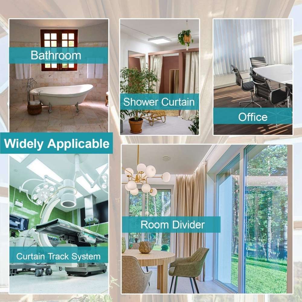Ceiling Curtain Track | Flexible Curved Ceiling Track for Curtains | Curved Curtain Track (per ft): image 21