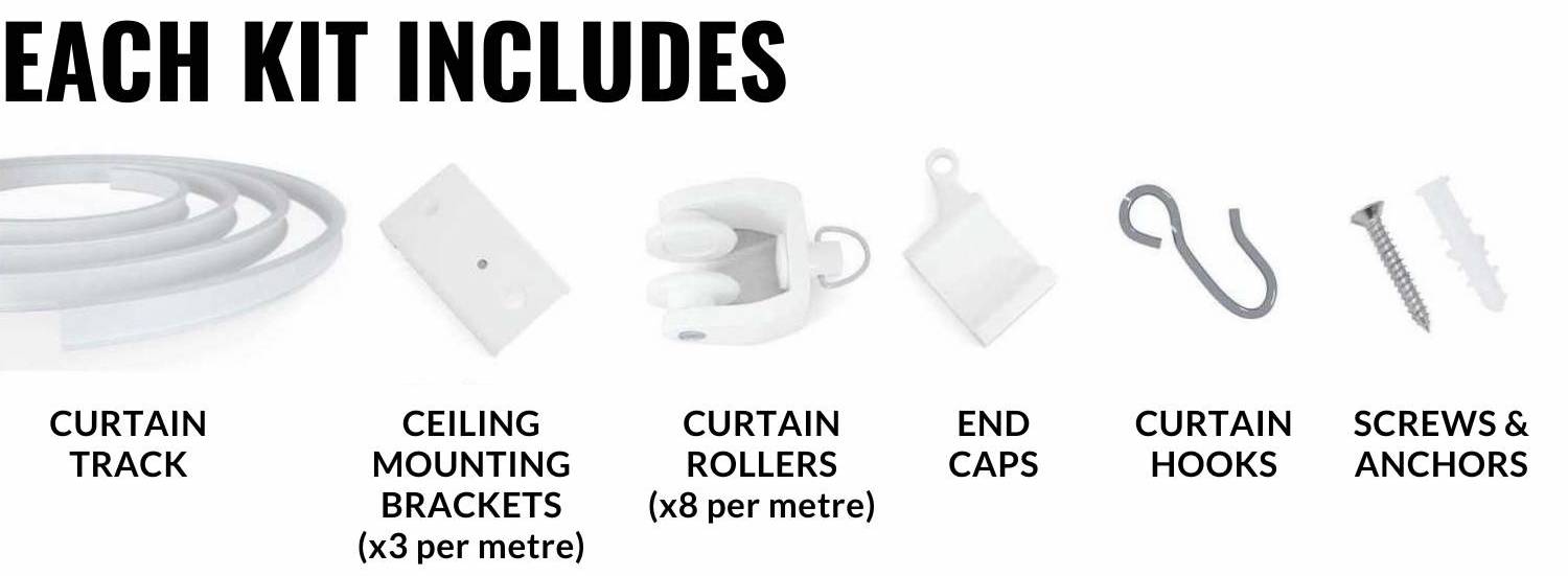 Ceiling Curtain Track | Flexible Curved Ceiling Track for Curtains | Curved Curtain Track (per ft): image 23