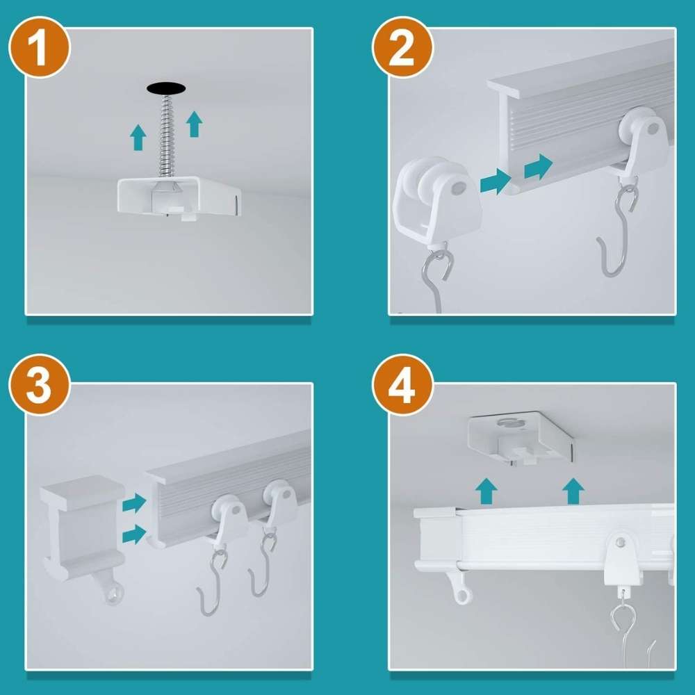 Ceiling Curtain Track | Flexible Curved Ceiling Track for Curtains | Curved Curtain Track (per ft): image 30