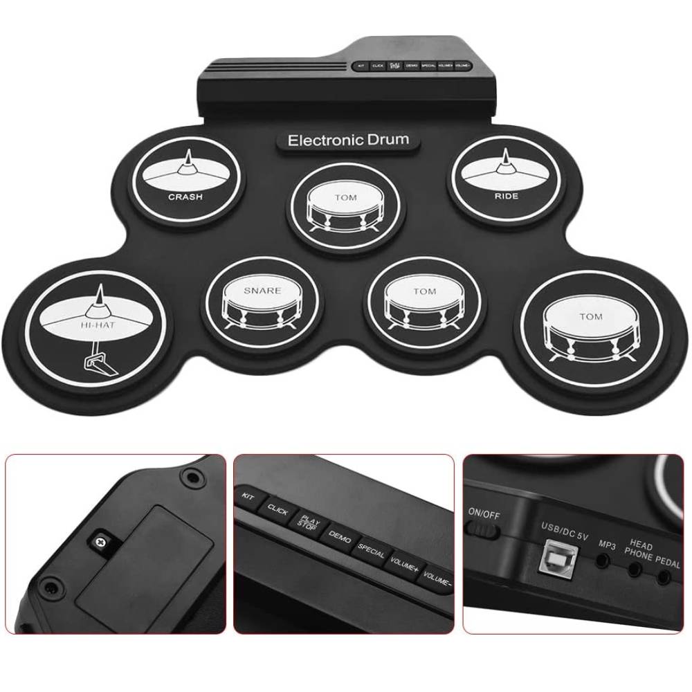 Portable Electronic Drums | Electric Drum | Portable Digital Drum Kit: image 15