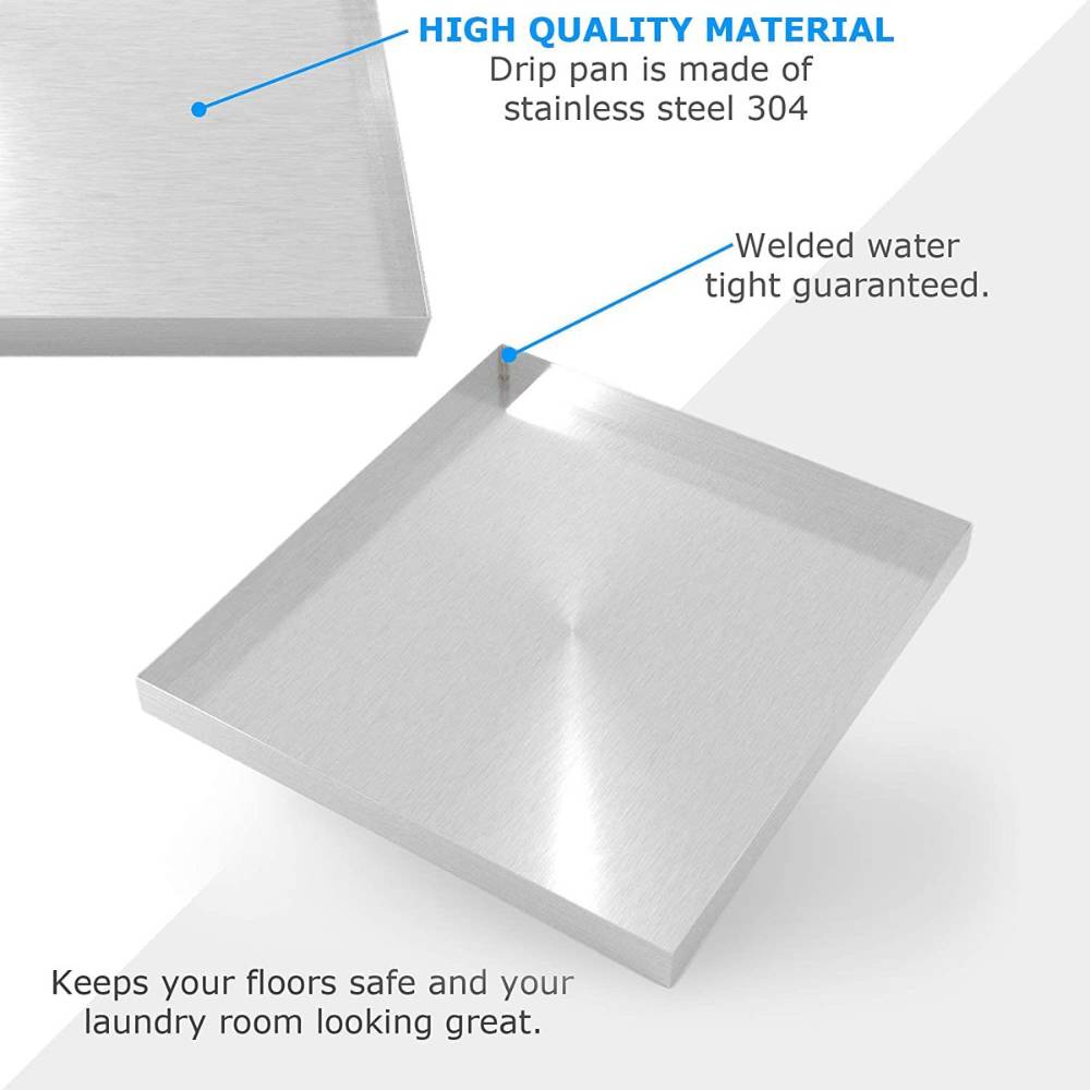 Stainless Steel Washing Machine Drain Pan | Washer Machine Floor Tray | Stainless Steel Washer Pan: image 6