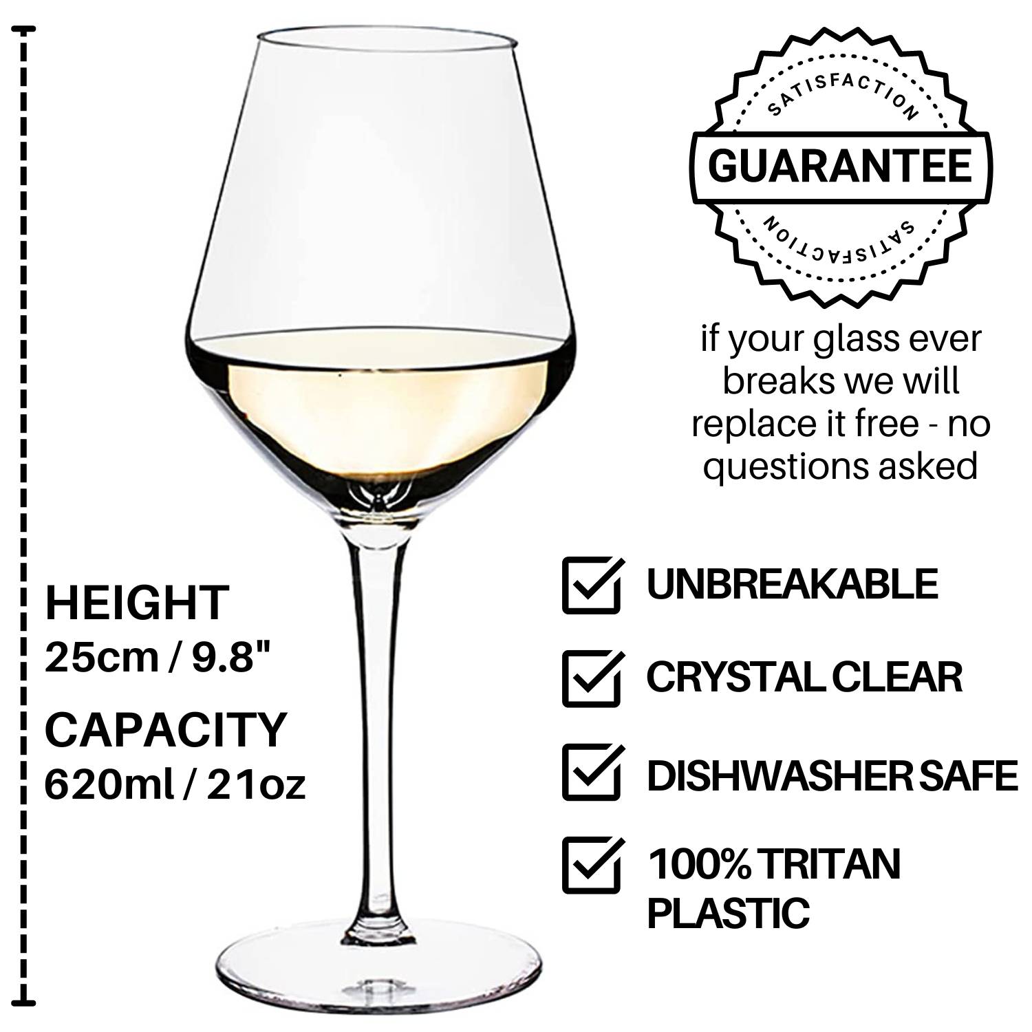Shatterproof Wine Glasses | Plastic White Wine Glass | Reusable Plastic Wine Glass: image 3