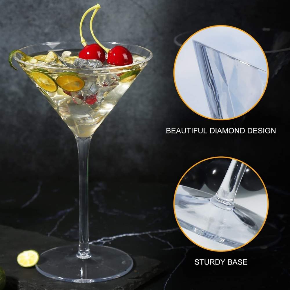 Unbreakable Martini Glass | Plastic Martini Glasses | Shatterproof Cocktail Glasses: image 5