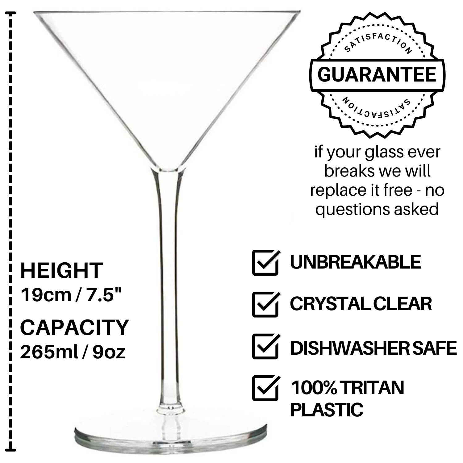 Unbreakable Martini Glass | Plastic Martini Glasses | Shatterproof Cocktail Glasses: image 15