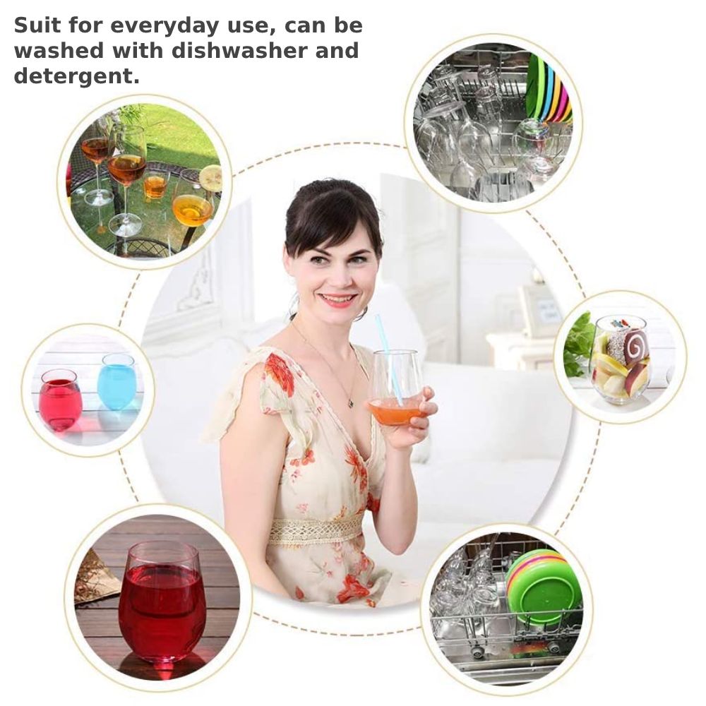 Unbreakable Stemless Wine Glasses | Plastic Stemless Wine Glass: image 5