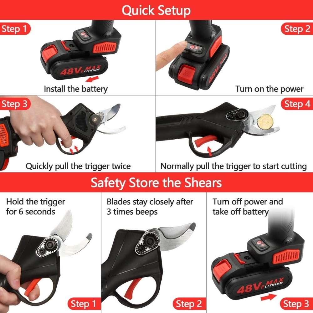 Electric Pruning Shears | Cordless Branch Cutter: image 6