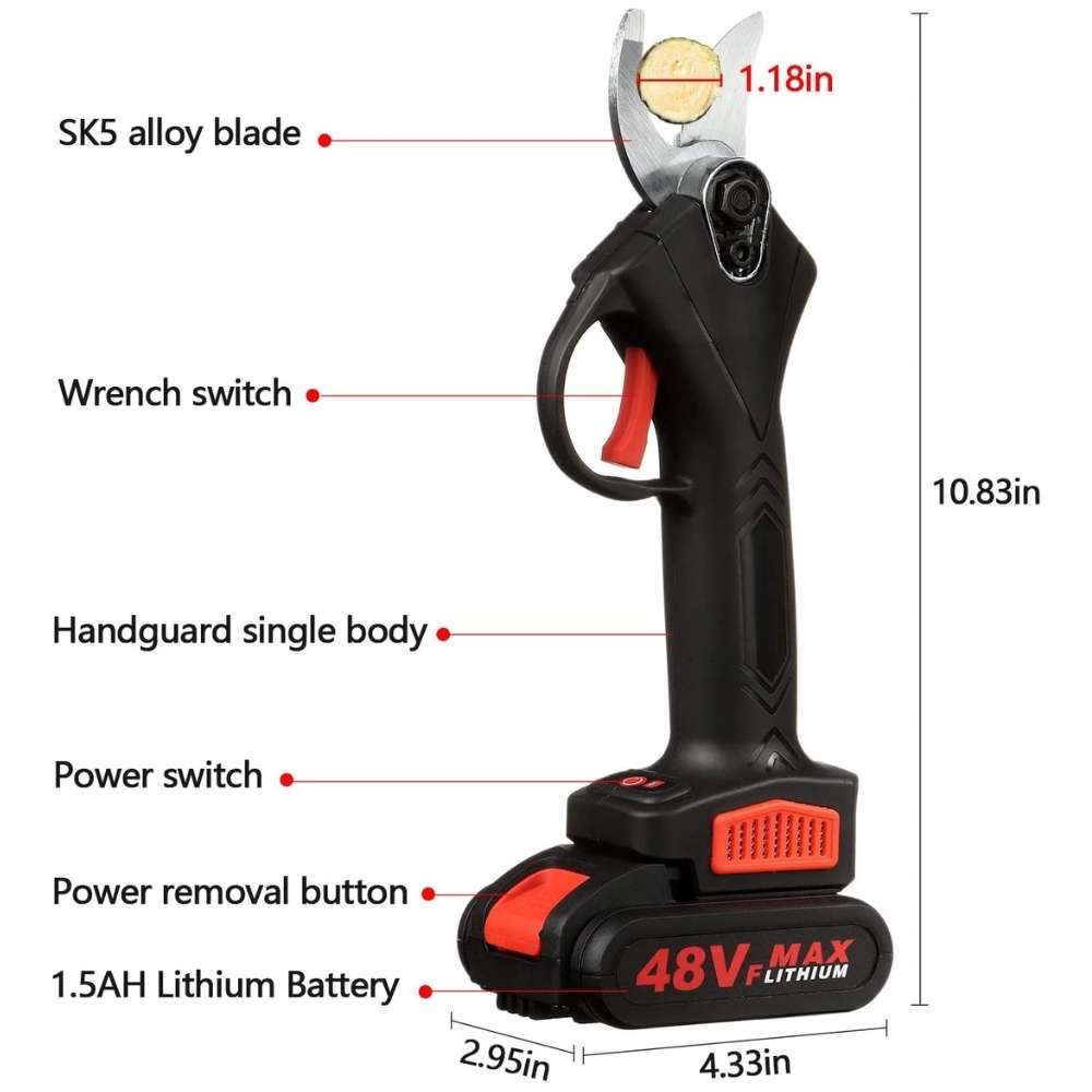 Electric Pruning Shears | Cordless Branch Cutter: image 8