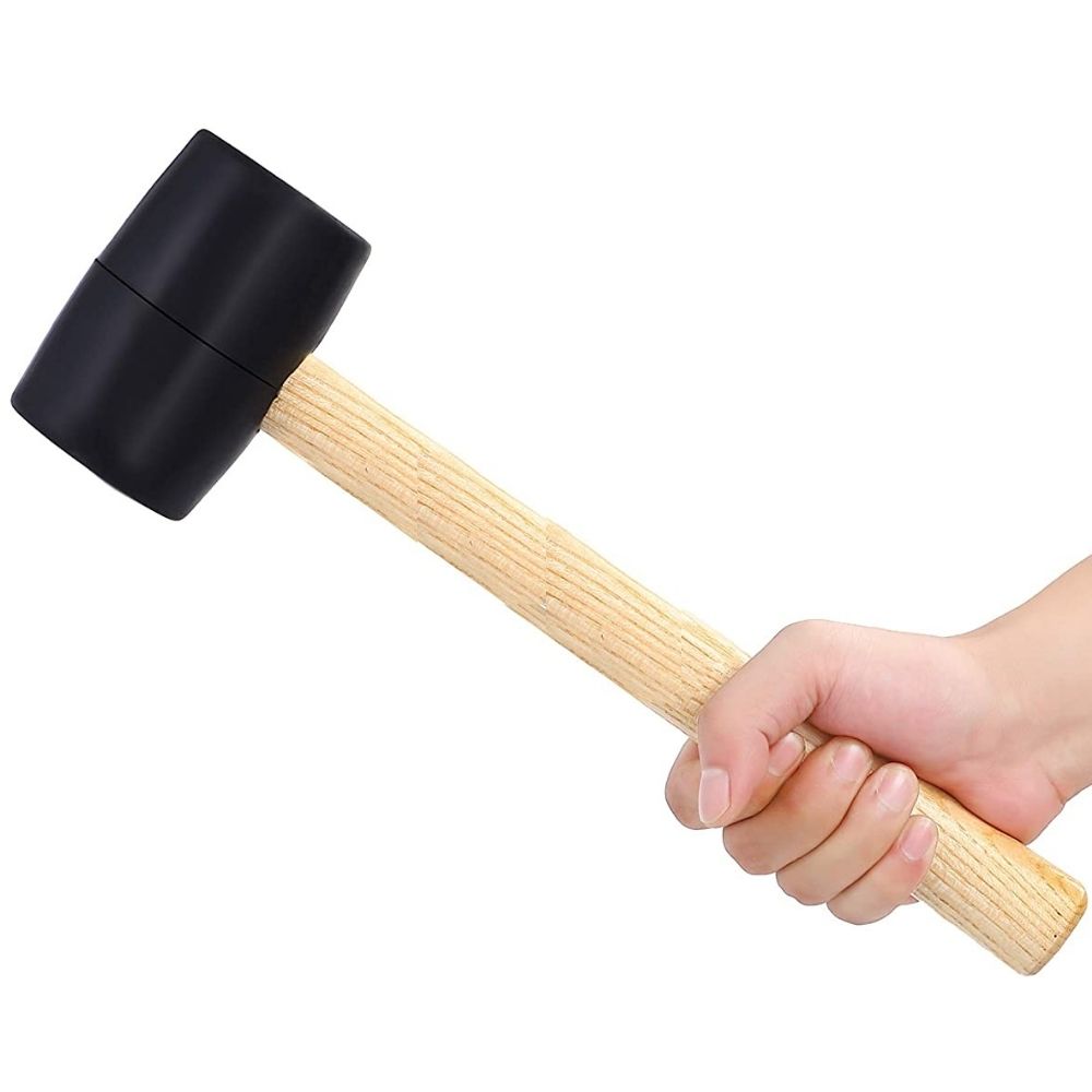 Rubber Mallet With Wood Handle (For Garden Edging Spikes): image 5