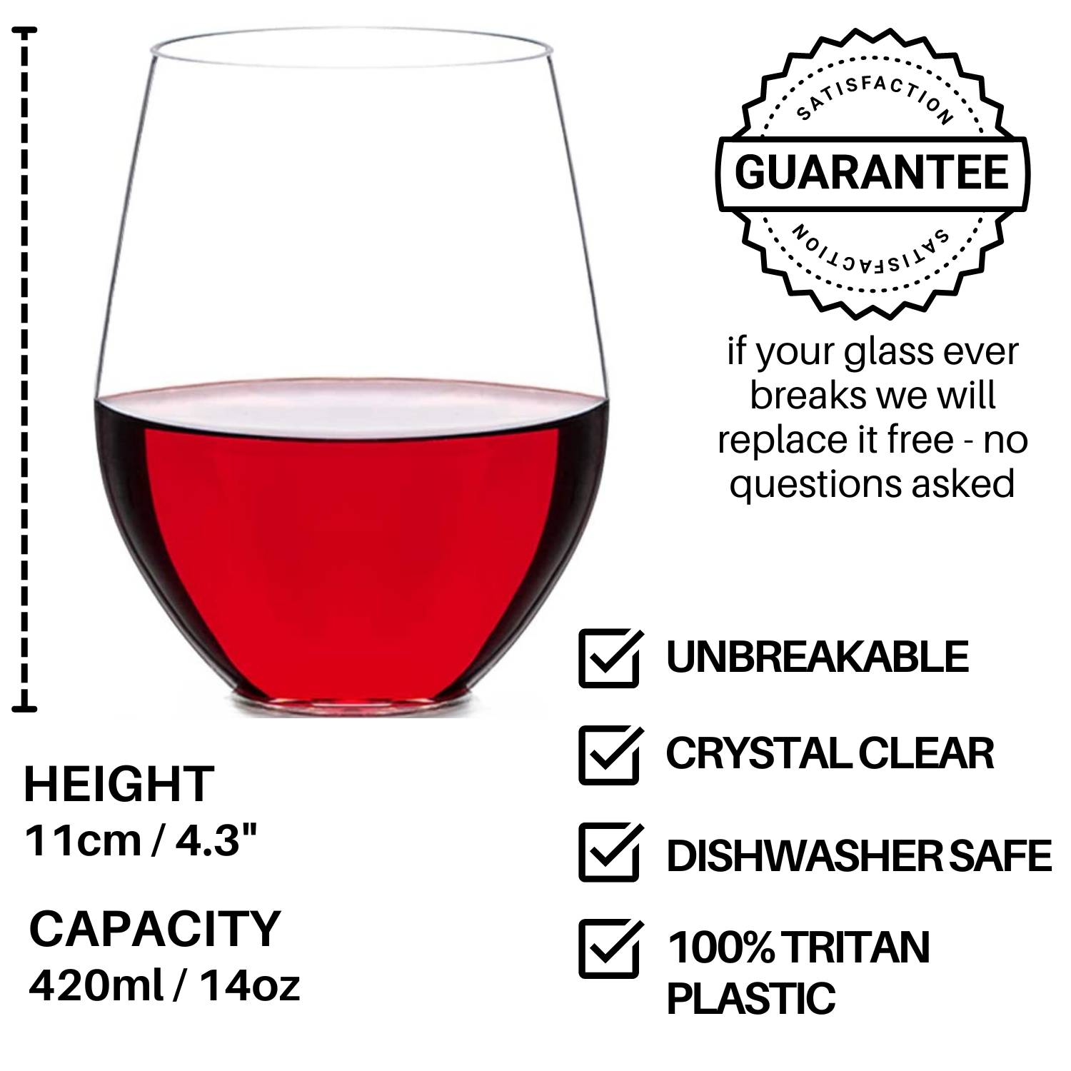 buy unbreakable stemless wine glasses